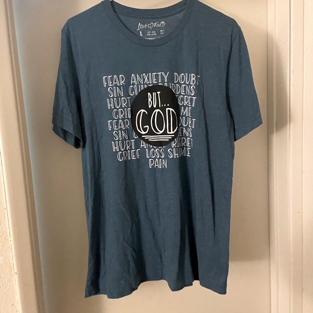 Blue/Grey Christian T Shirt